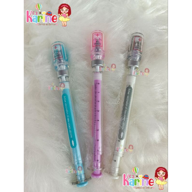 1 Caneta Seringa/Escrita azul/Caneta Seringa Caneta decorativa/Caneta divertida/Caneta Enfermagem/Caneta Médica/Seringa