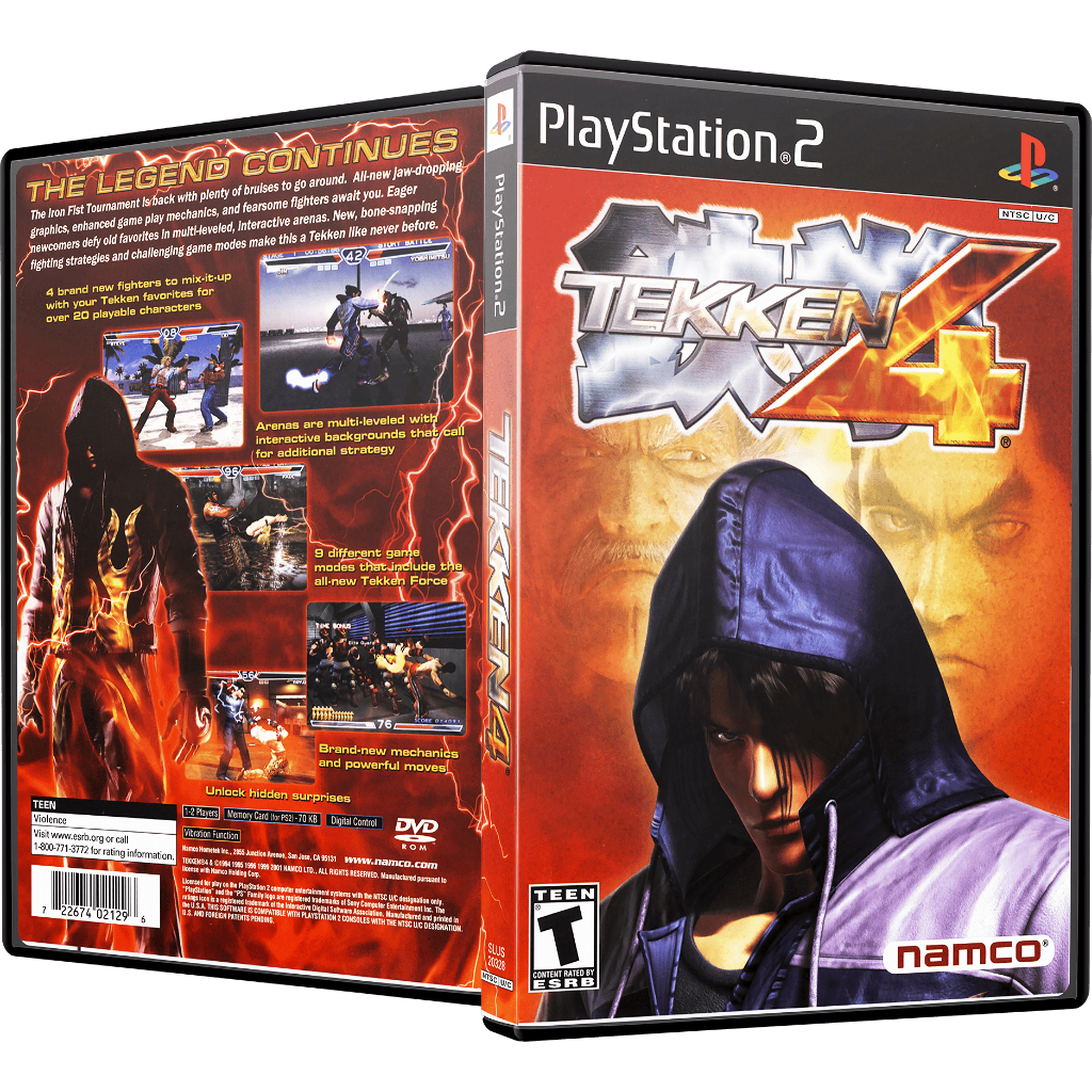 Tekken 4 PS2 – Mídia Física Com Encarte + Box Completo