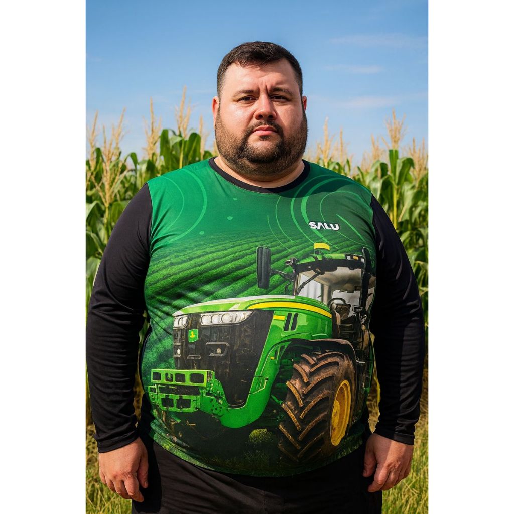 Camisa Plus Size Agro Proteção Uv Dryfit Pesca E Caça