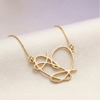 Colar BTS Love Yourself Answer Coração | Semijoia Fanmade Army | Banho Ouro 18k e Prata 925 em Oferta na Shopee