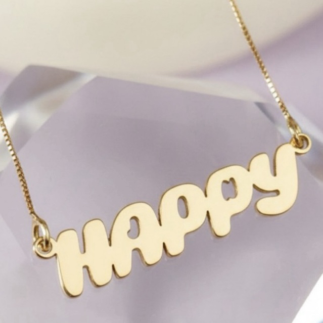 Colar Happy Jin | BTS ARMY Kpop | Semijoia Fanmade Army | Banho Ouro 18k e Prata 925