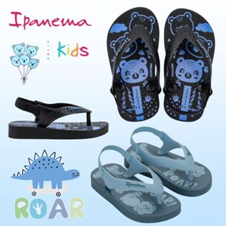Chinelo Infantil Ipanema Baby Menino Original Grendene - Azul Dino Preto Urso Confortável Elástico Macio dia a dia em Oferta na Shopee