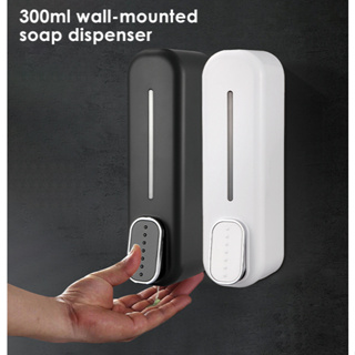Dispensador de sabão 300ml, indicador de nível líquido montado na parede para banheiro em Oferta na Shopee