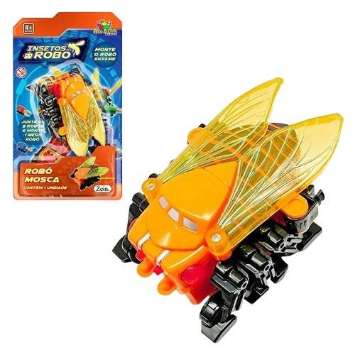 Insetos Robô - Robô Transformável 5 em 1 - Robô Mosca 12cm – Brinquedo Infantil - Art Brink