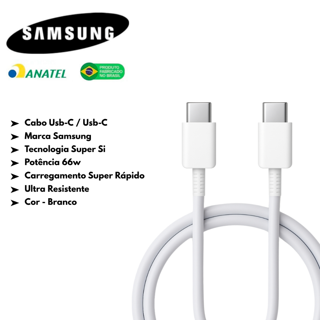 Cabo Turbo Samsung para Notebook Book 2 Pro Book2 360 Book3 360 Book4 360 Chrome Book Original