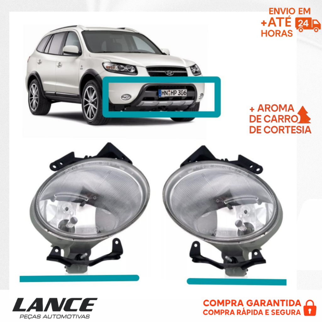 Par Farol De Milha Santa Fé 2007 2008 2009 em Oferta na Shopee