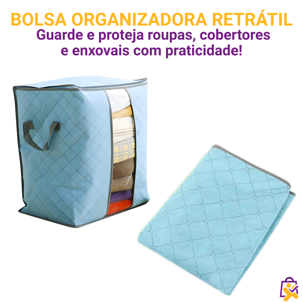 5 Uindades Organizador de Roupas Grande – Bolsa para Cobertor, Edredom e Toalhas Portatil