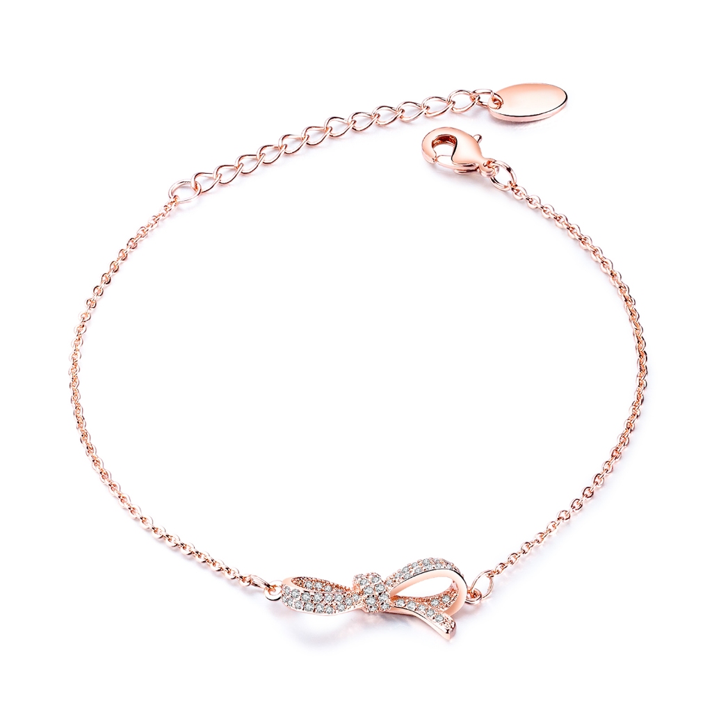 OLEVS Pulseira Bracelete Feminina De Aço Inoxidável E Ouro Rosa Com Diamantes Fashion Original KS542 em Oferta na Shopee