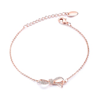 OLEVS Pulseira Bracelete Feminina De Aço Inoxidável E Ouro Rosa Com Diamantes Fashion Original KS542 em Oferta na Shopee