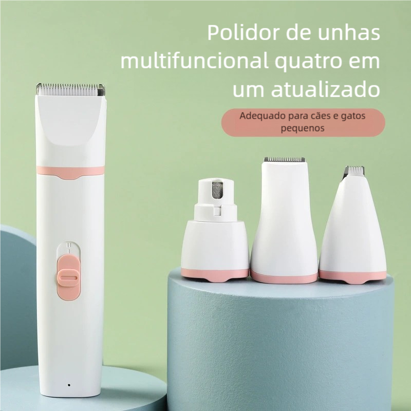 4 em 1 pet grooming trimmer Kit Maquina De Tosa Pet Recarregável Aparadora Gato Baixo Ruído Fio kit em Oferta na Shopee