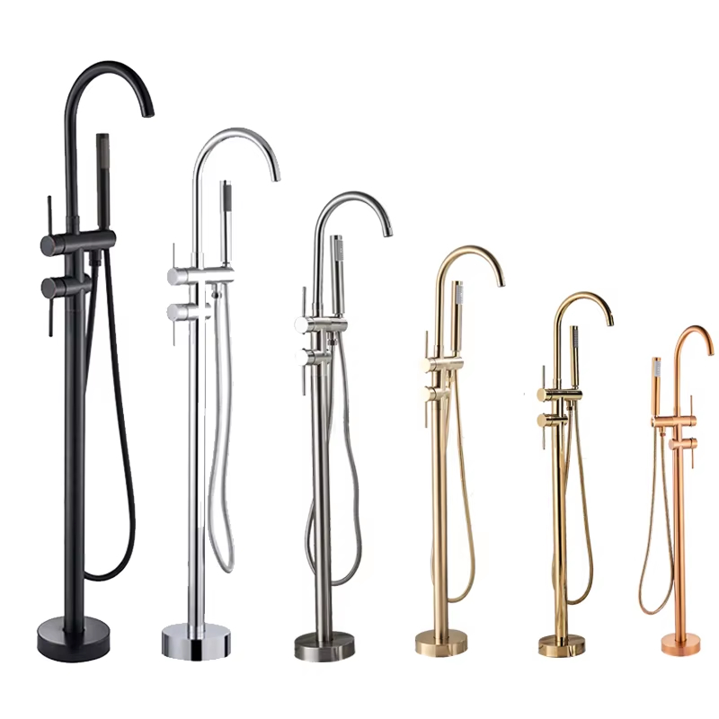 Torneira Misturador Monocomando De Piso Para Banheira Imersão Luxo,Com Ducha em Oferta na Shopee