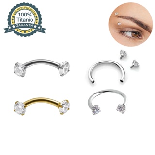 Piercing Boca Microbell 100% Titânio 2 Redondo Curvo Zircônias Para Nariz lábio Cartilagem Helix Luxo Joias em Oferta na Shopee