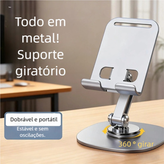 Suporte Ajustável 360º para Mesa - Alumínio Base Rotatória para Smartphone e Tablet em Oferta na Shopee