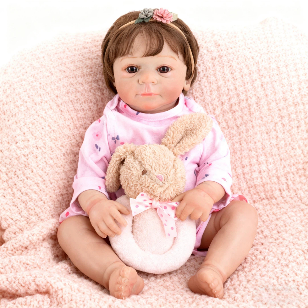 Brastoy Bonecas Reborn Menina 48cm Vinil Silicone Barato