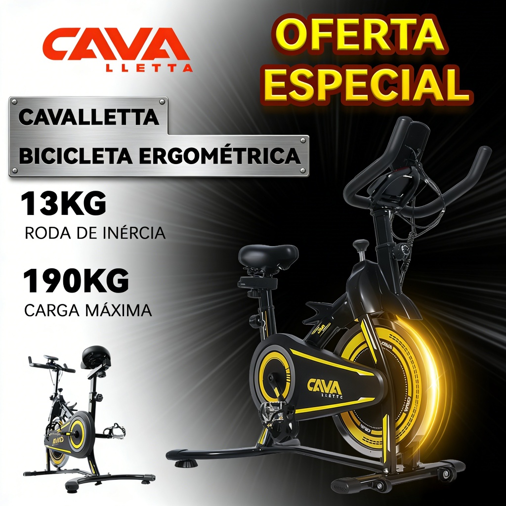 Envio 24hBicicleta Spinning 13kg Profissiona Bike Ergométrical Sport até 150kg Academia em casa Cavalletta