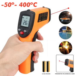 Termômetro Industrial Digital Infravermelho Cozinha Laser Medição Temperatura Industrial -55º- 400ºc