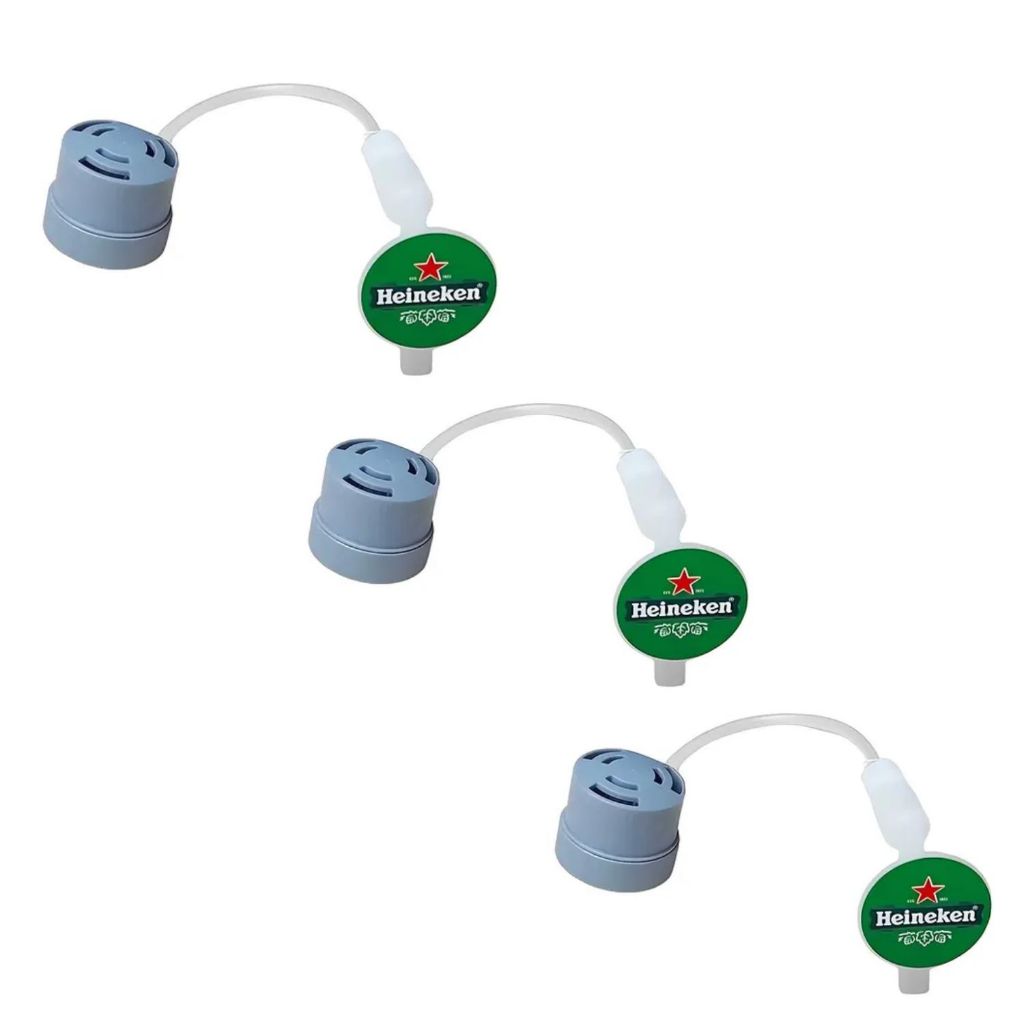 3 Tubos Originais Silicone Refil para Chopeira Beertender Heineken Krups