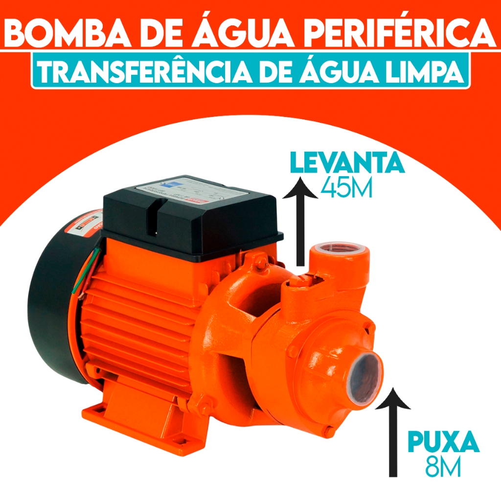Bomba D'água Periférica 1CV BP1000 Intech Machine Bivolt Poço Cisterna Irrigação Residencial