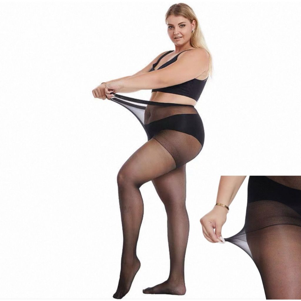KIT Meia Calça  Fio 40 , Plus Size Fio 40  preto