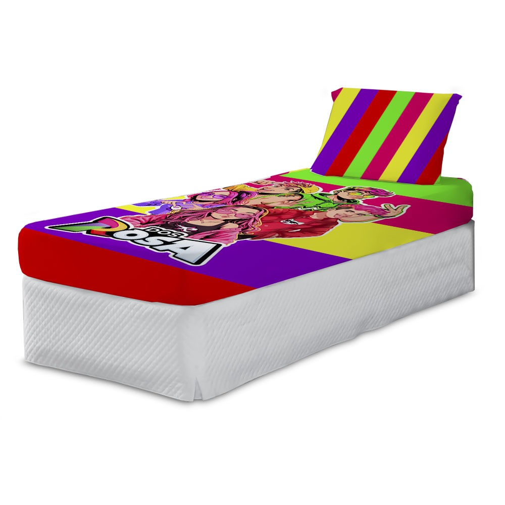 Kit Lençol Tema Dos Rosas Emill Vik + Fronha Aniversario Macio em Oferta na Shopee