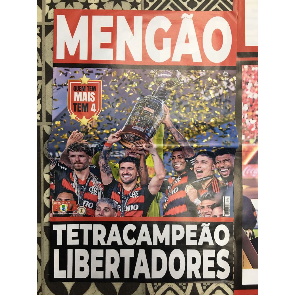 Pôster Flamengo Tetra Campeão Libertadores 2025