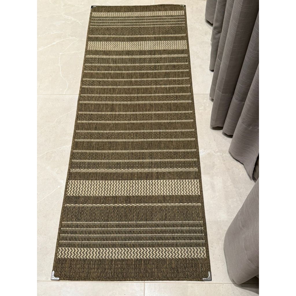 Tapete Passadeira Sisal 1,80 x 0,66cm antiderrapante com ponteiras nas laterais para cozinhas