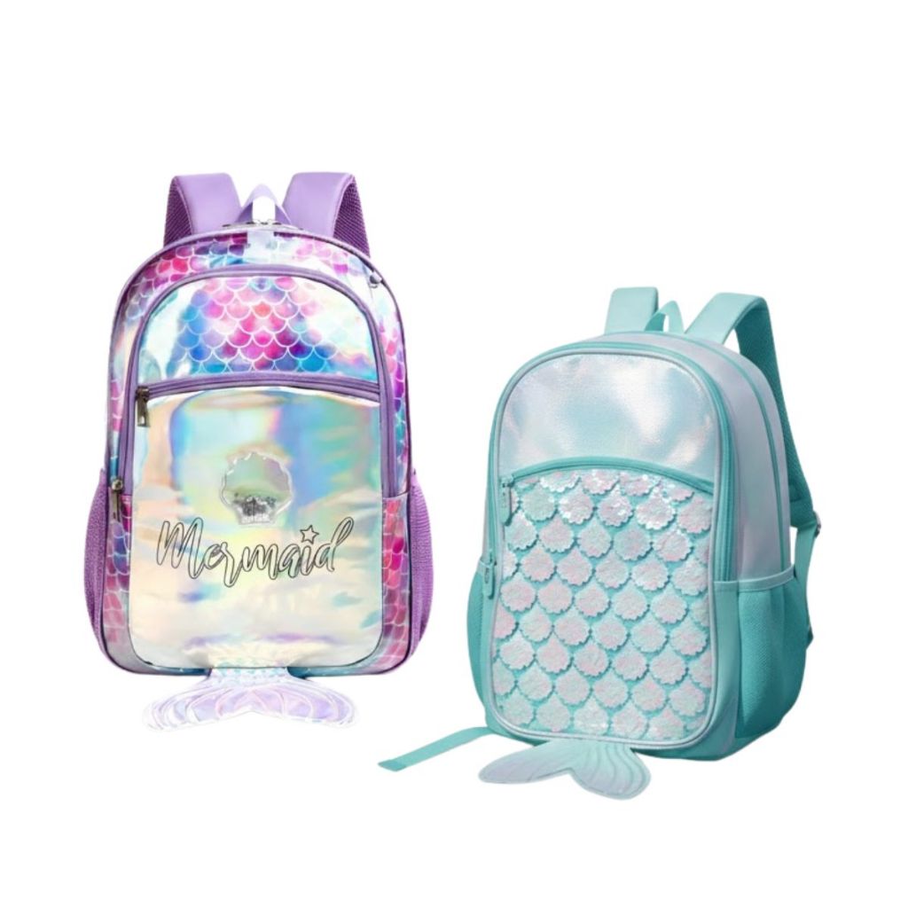 Mochila Infantil Escolar Urbano Resistente Mermaid Sereia Super Linda