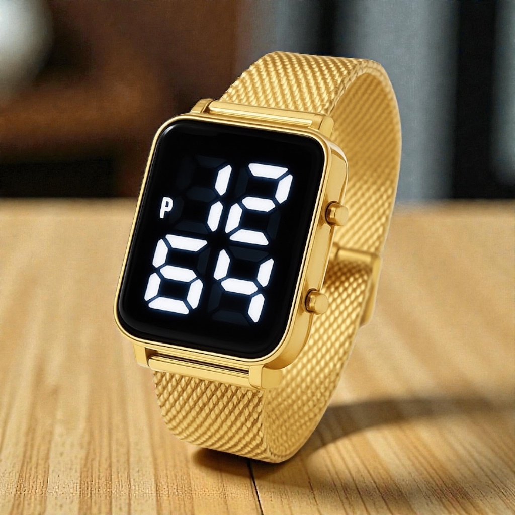 Relógio Digital LED Feminino Retrô Luxo Qualidade Superior em Oferta na Shopee