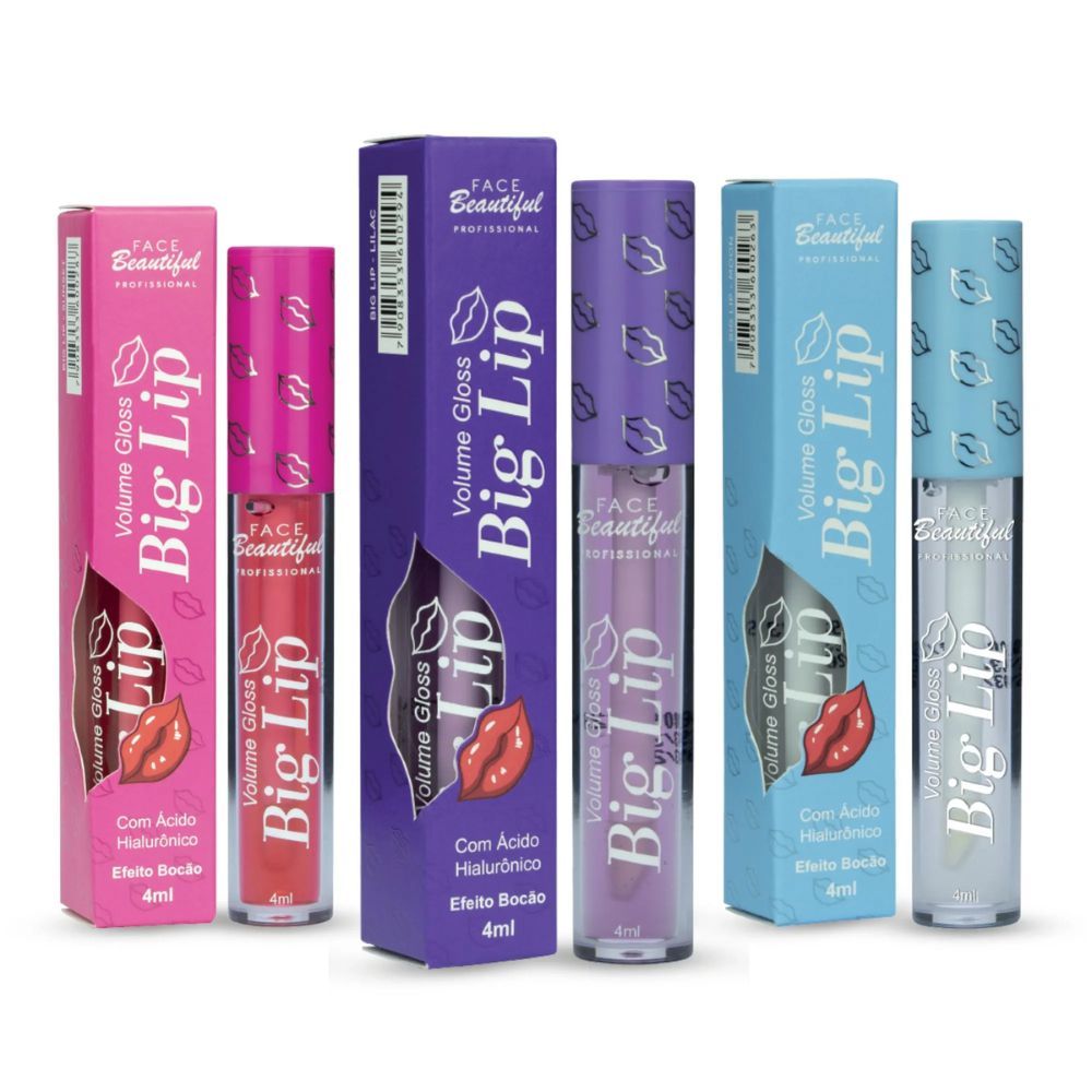 Big Lip Volume Gloss Efeito Bocão Face Beautiful em Oferta na Shopee