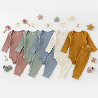 Kit 10 Peças Conjunto Infantil Menino 5 Body Manga Longa + 5 Calça Algodão Confortável Meia Estação em Oferta na Shopee