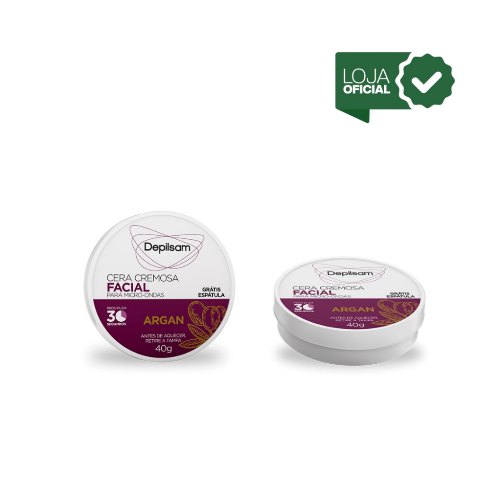 Detalhes do Cera Cremosa Facial Depilsam de Micro-Ondas Argan 40G