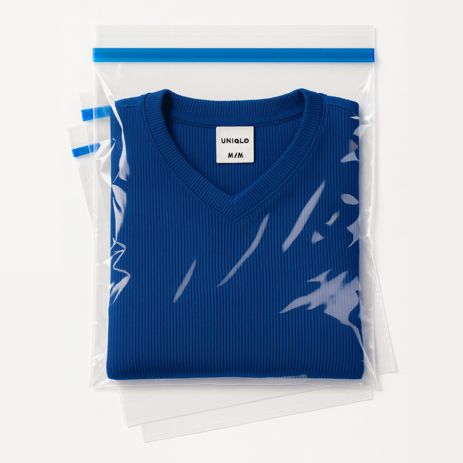 Kit 100 Unidades Embalagem Saco Transparente Com Aba Adesiva Saquinho Para Roupas Alta Qualidade em Oferta na Shopee