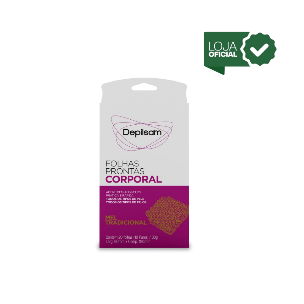Folhas Prontas Corporal Depilsam Mel 10 Pares