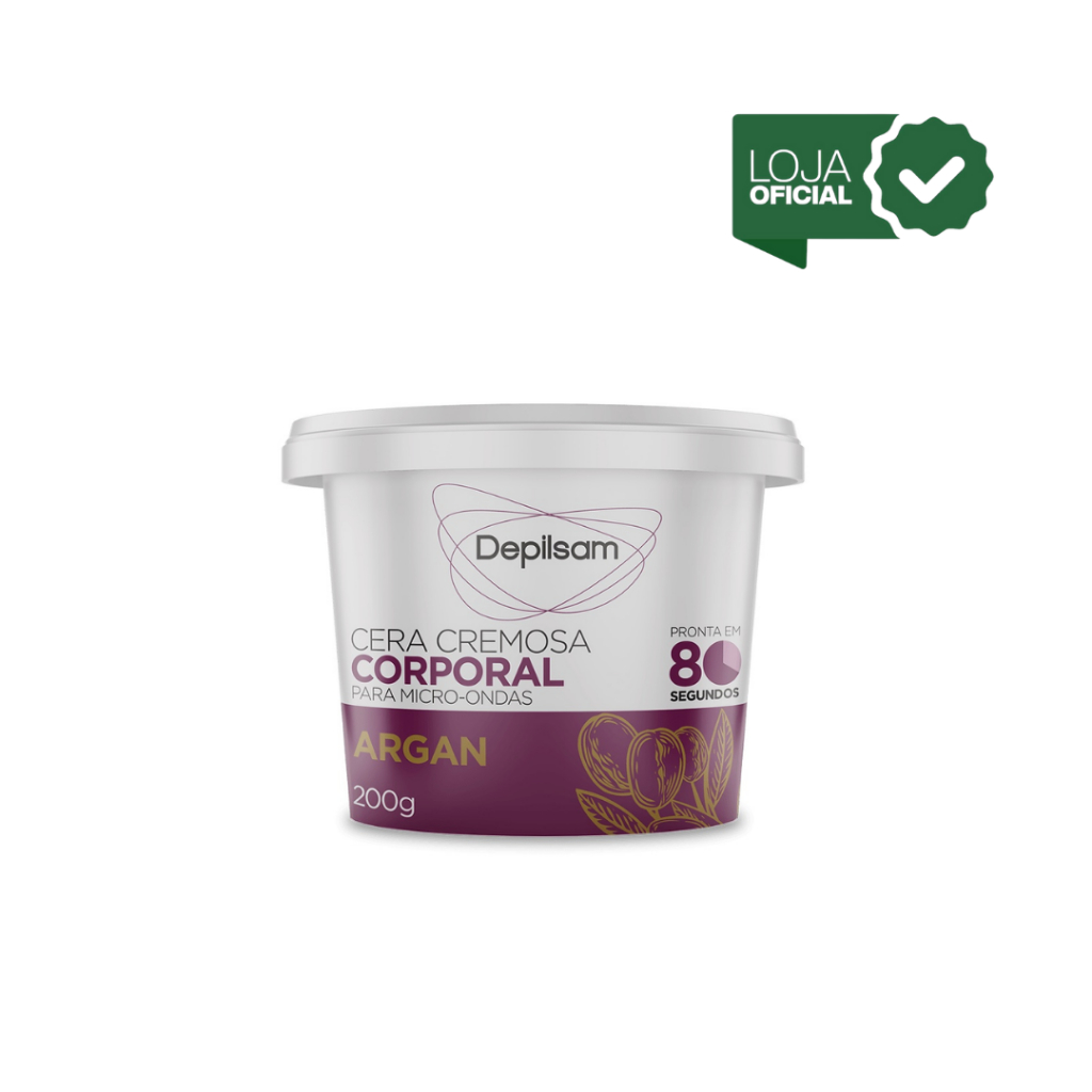 Cera Cremosa Corporal Depilsam de Micro-Ondas Argan 200G