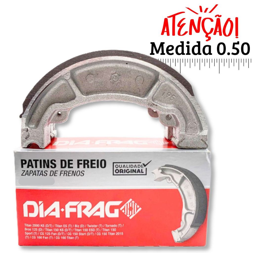 Lona de Freio Traseira Pop 110i / Pop 100 / Biz 110i / Biz 100 Sob Medida 0.50 Diafrag em Oferta na Shopee
