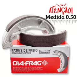Lona de Freio Traseira Ybr 125 / Xtz 125 Para Cubo Desgastado Sob Medida 0.50 Diafrag