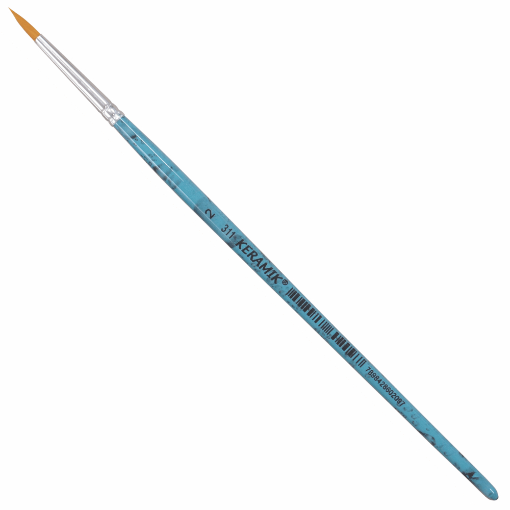 Kit Pincel Redondo Para Aquarela Keramik 311 - 03 Tamanhos (2,6,10)