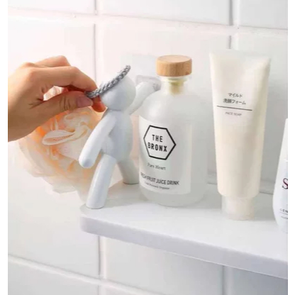 Prateleira Adesiva Multiuso – Organizador de Cozinha e Banheiro Criativo Bonequinho