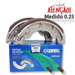 Lona de Freio Traseira Pop 100 / Biz 100 / Nxr 150 Bros / Crf 230 Sob Medida 0.25 Cobreq