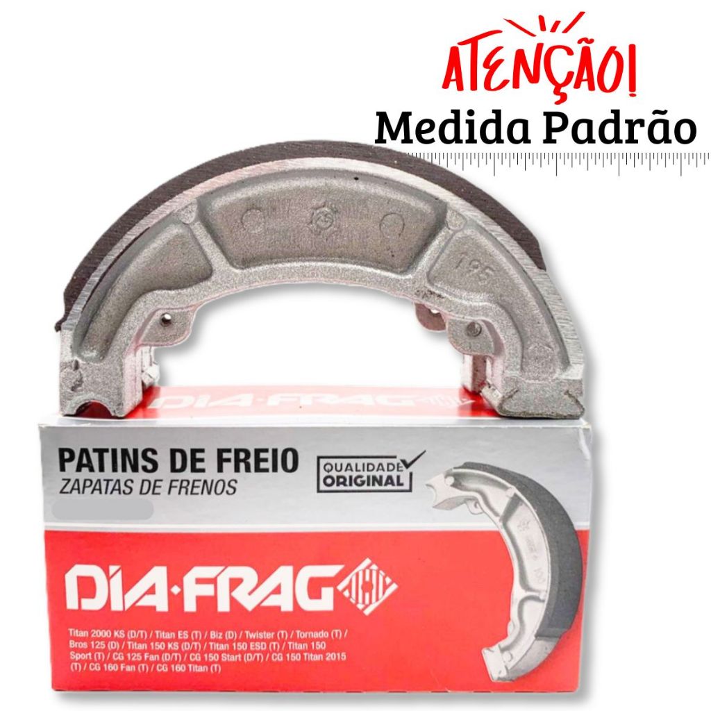 Lona de Freio Dianteira Ybr 125 2000 A 2008 Standard Diafrag em Oferta na Shopee