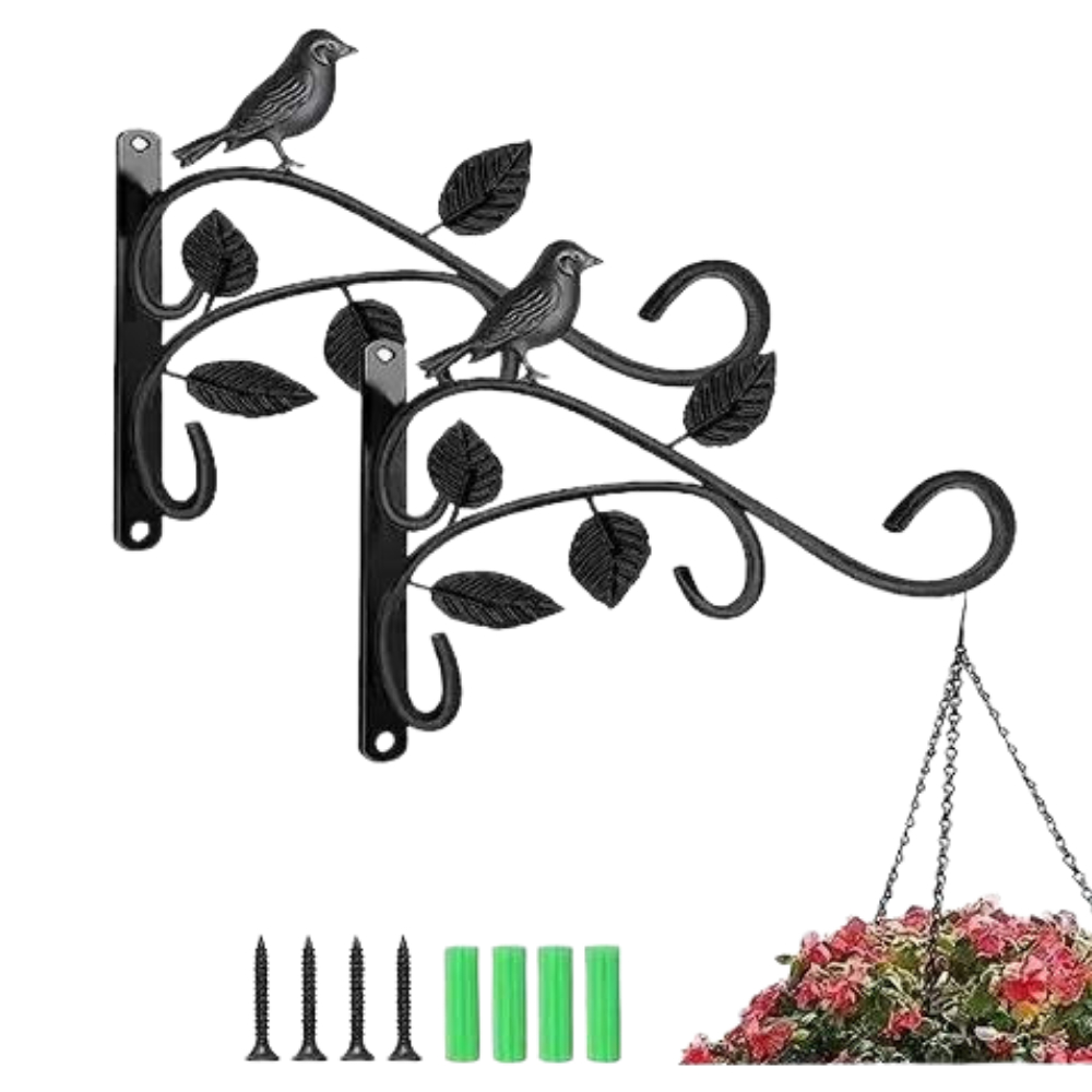 kit 2 Suporte Mão Francesa de Ferro para plantas Gancho Resistente para vaso Parede Decoração metal em Oferta na Shopee