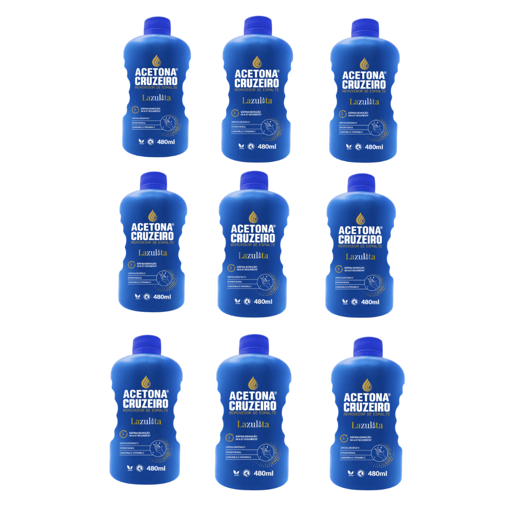 Linha unhas cruzeiro 480ml kit (9 e 12 unidades)