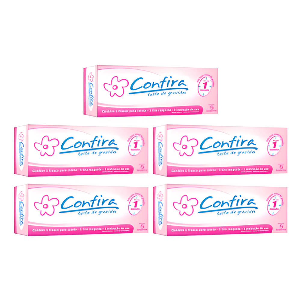 Teste De Gravidez Kit com 5 Confira em tira Sanfarma
