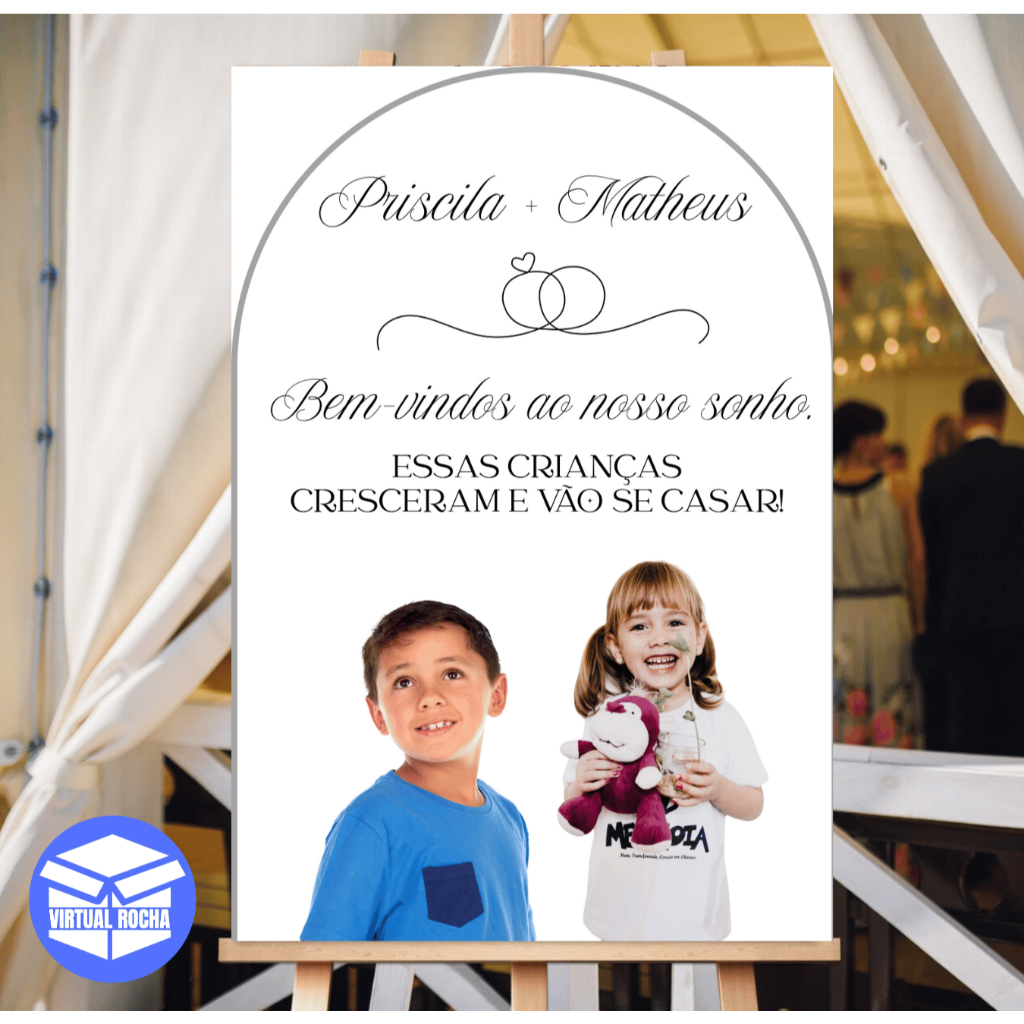 Placa Decorativa Bem-Vindo Entrada Casamento Essas Crianças Vão se Casar MDF