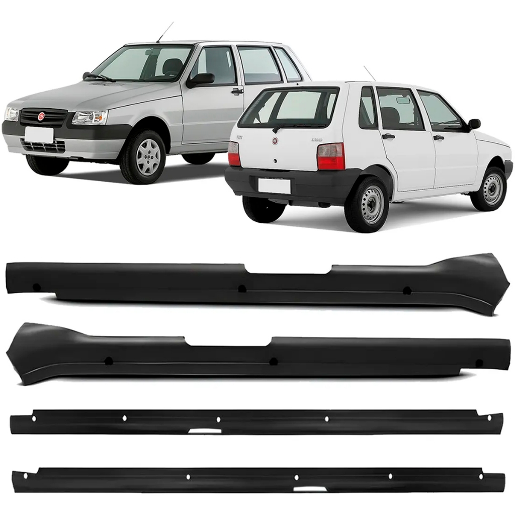 Kit Soleira Acabamento Porta Traseira Uno 1984 a 2010 Prêmio Elba 1984 a 1996 4 Portas