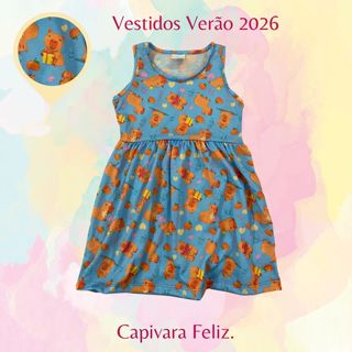 Vestido infantil juvenil EVASÊ sem mangas para verão em Oferta na Shopee