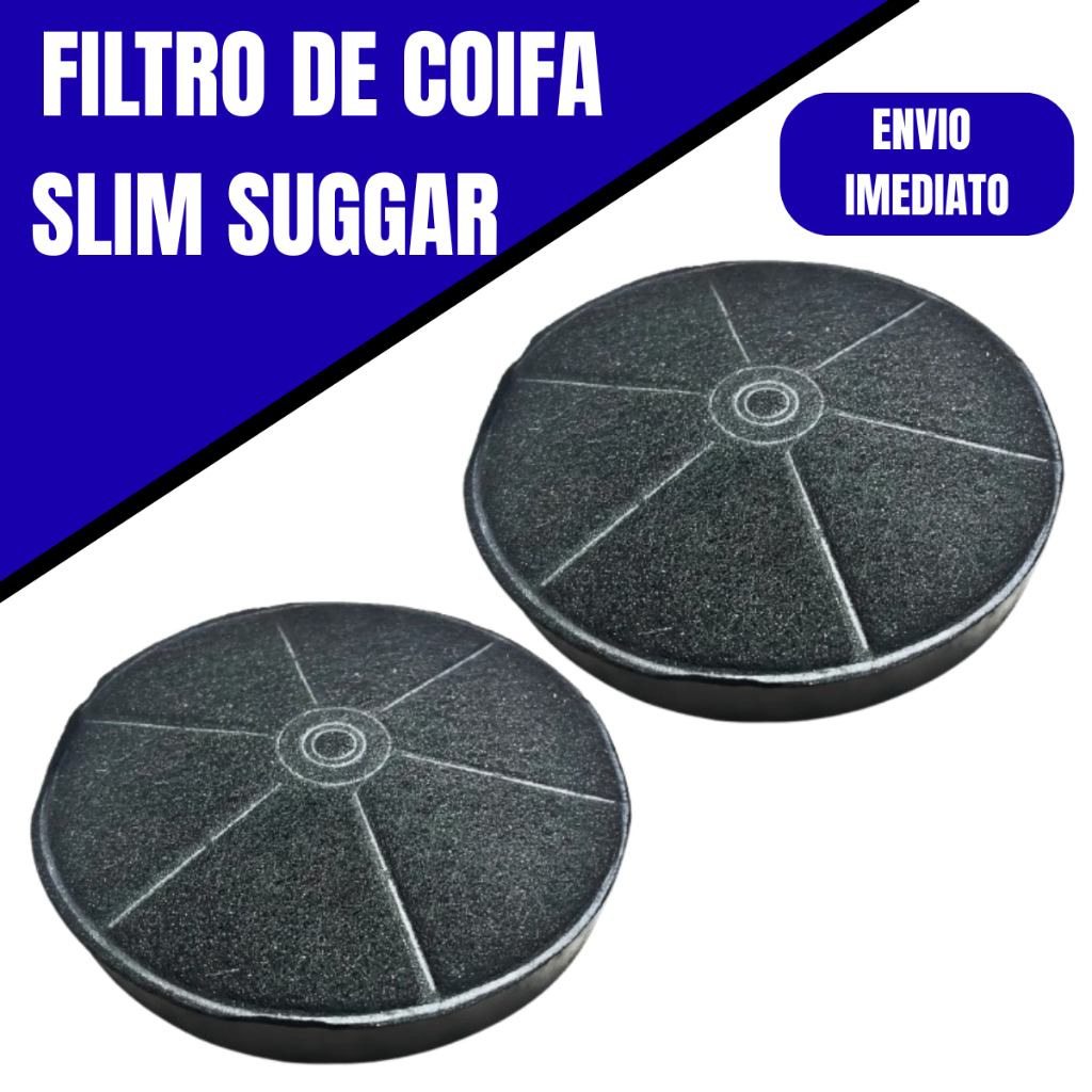 Filtro carvão para coifa depurador de embutir slim suggar D61x / D621x 127v/220v