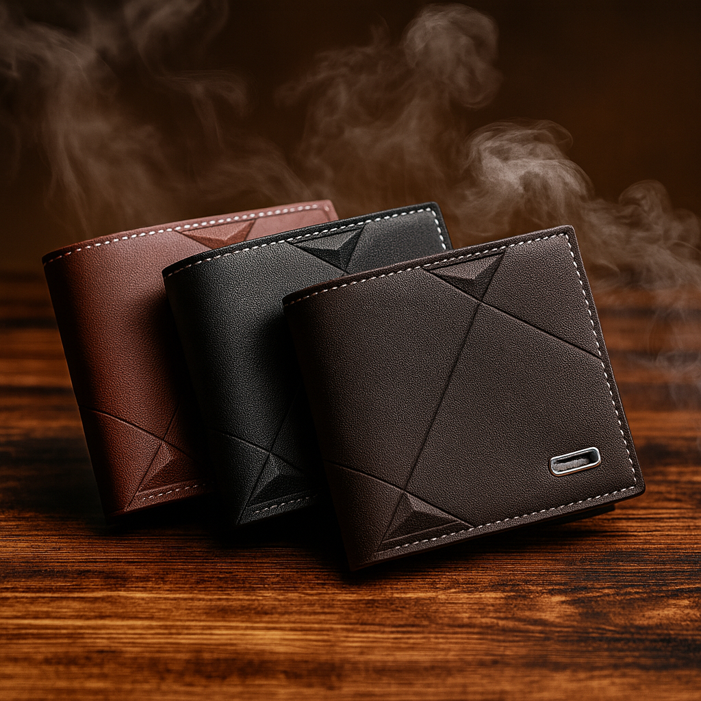 Carteira Curta Masculina Elegante , Design Horizontal De Couro Macio , Vários Compartimentos Para Cartões Uso Casual em Oferta na Shopee