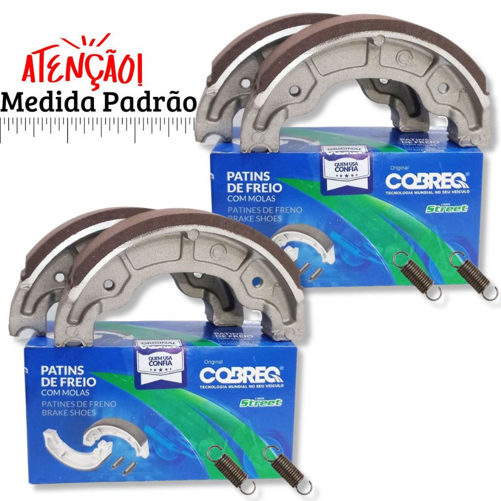 Kit Lonas de Freio Cg 160 Start Cg 160 Fan Cg 150 Titan Dianteira e Traseira Cobreq em Oferta na Shopee