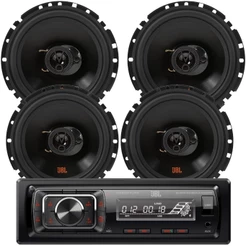 Kit JBL Radio Celebrity 150 + 4 Alto Falantes de Porta Flex 4 220w Rms 6TRFX55 e 5TRFX55
